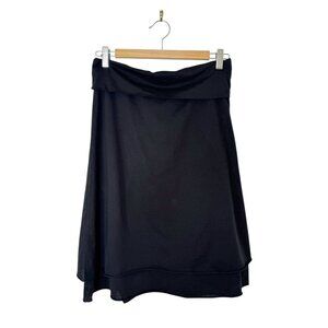 Indigenous Organic Fair Trade Black Cotton Layered Skirt Size S